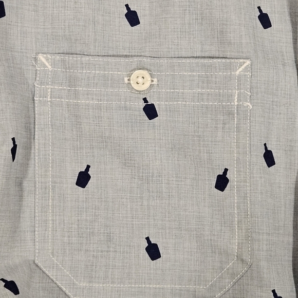 Southern Tide SZ M Nautical Bottles Dock Sport Shirt Blue Button Up Long Sleeve - Picture 7 of 11